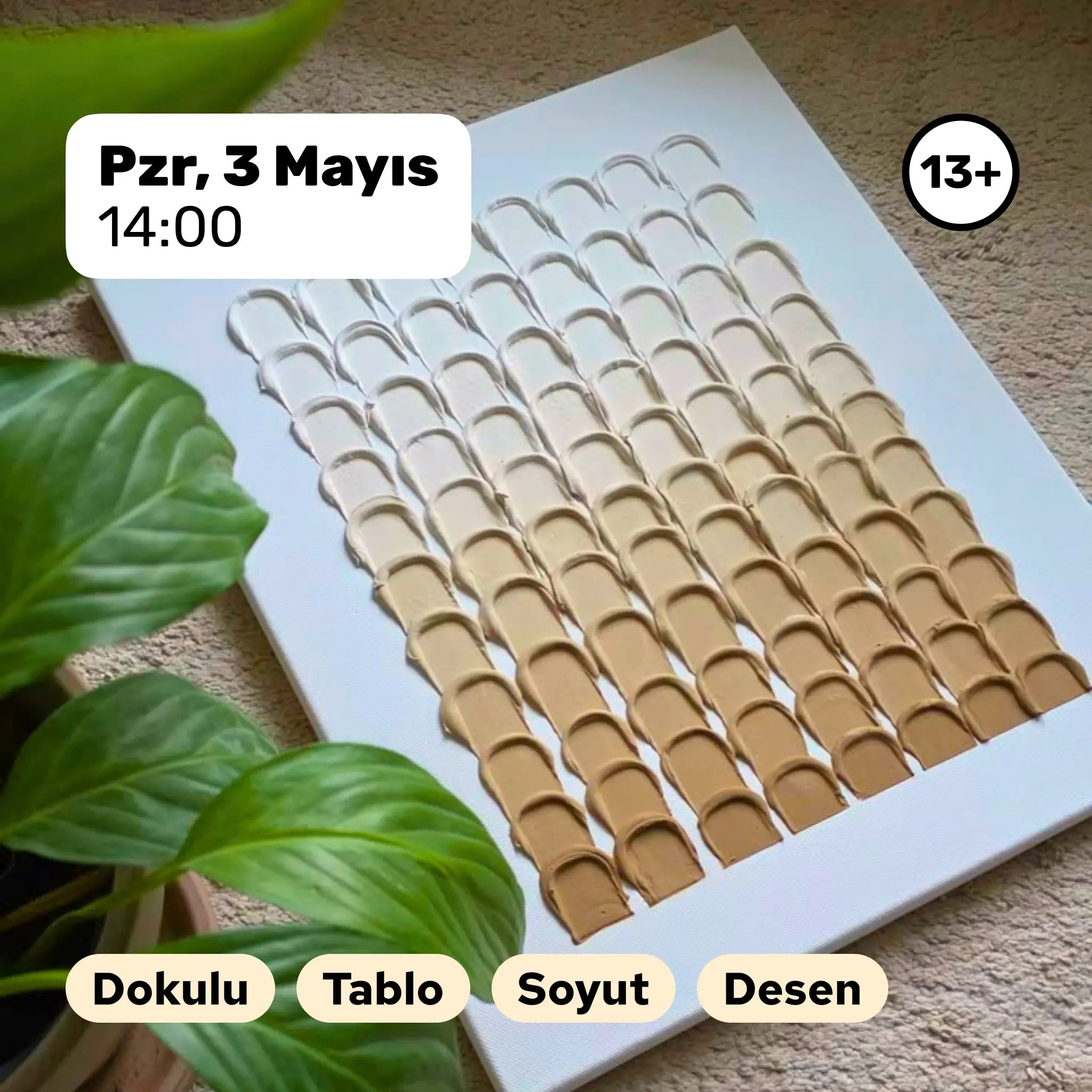 rölyef ile soyut tablo
